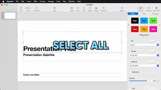 How to always make every new slide empty in Apple Keynote