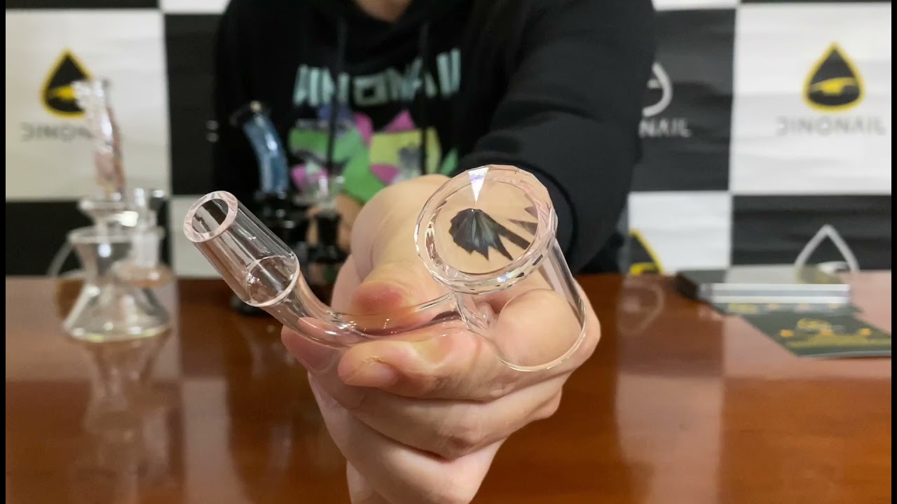 thedinonail.com--Diamond Bottom Quartz Banger Set With Vortex Carb Cap