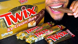 ASMR TWIX ICE CREAM COOKIES AND CREAM BARS (LEFT RIGHT) *CHOCOLATE* JERRY CANDY ASMR screenshot 4