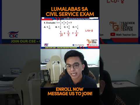 FRACTIONS - CSE REVIEW #mathteachergon #csereviewer