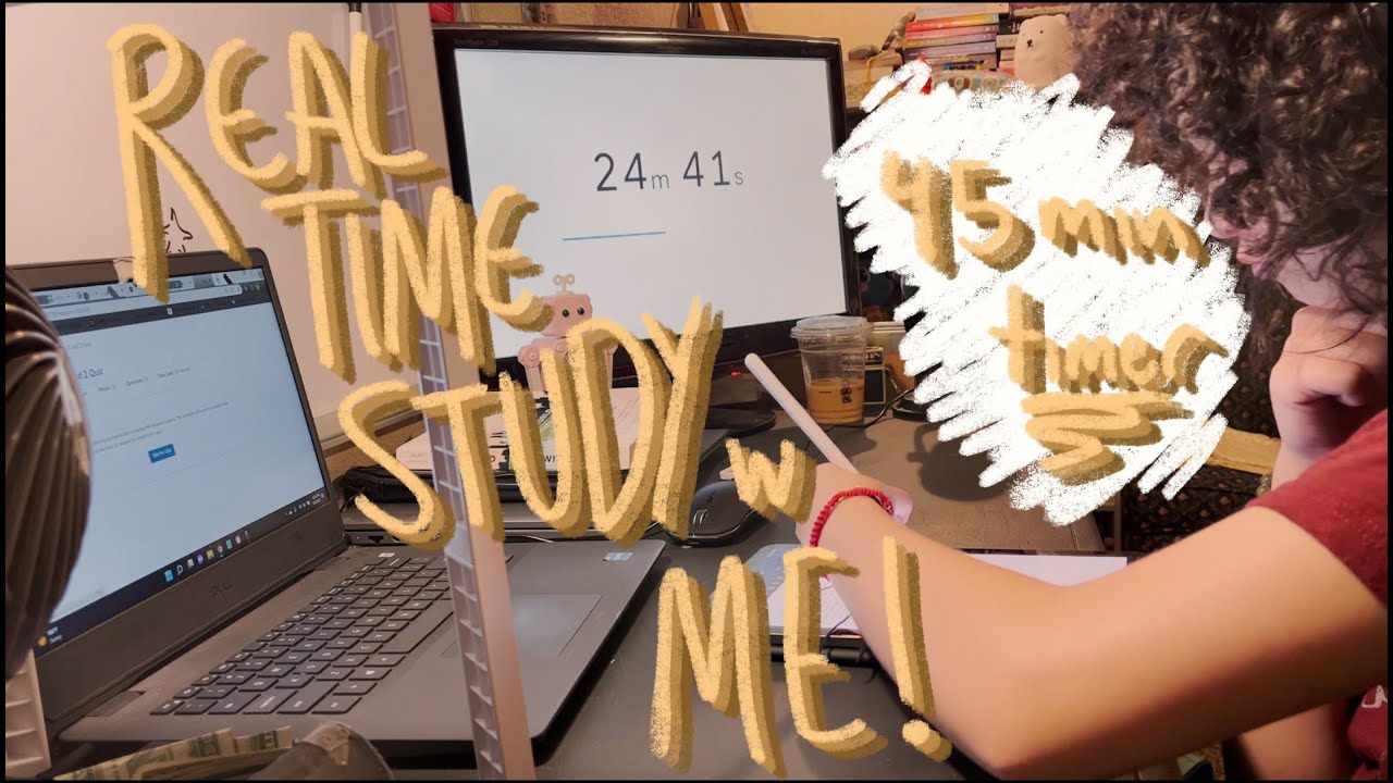 real time study with me! // get work done for 45 minutes - YouTube