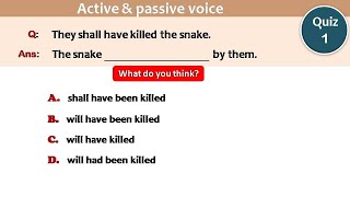 Active Voice vs Passive Voice Quiz | English Grammar Test by Quality Education | Active vs Passive