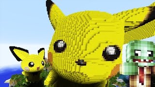 Minecraft vs Pokemon Go vs Plants Vs Zombies | GIGA Pikachu & Pichu!