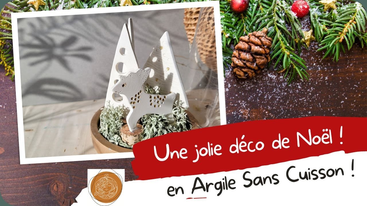 Kit DIY Objets de décorations de Noël, Argile autodurcissante, 1 Pq.