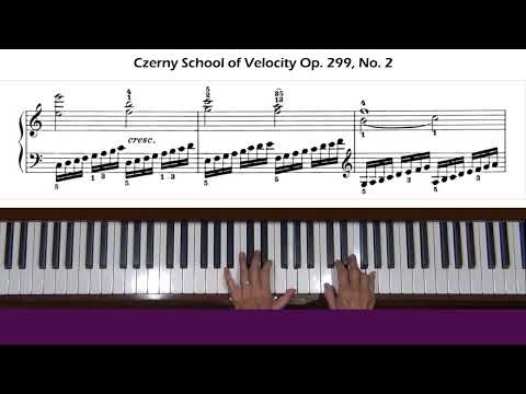 Czerny The School of Velocity Op. 299, No. 2 Piano Tutorial
