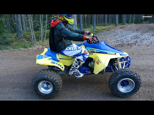 SUZUKI QUADZILLA LT500R 2-STROKE [INSANE POWER & SOUND] - YouTube
