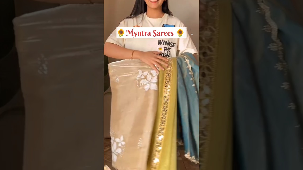 Myntra partywear saree ✨🌻 
