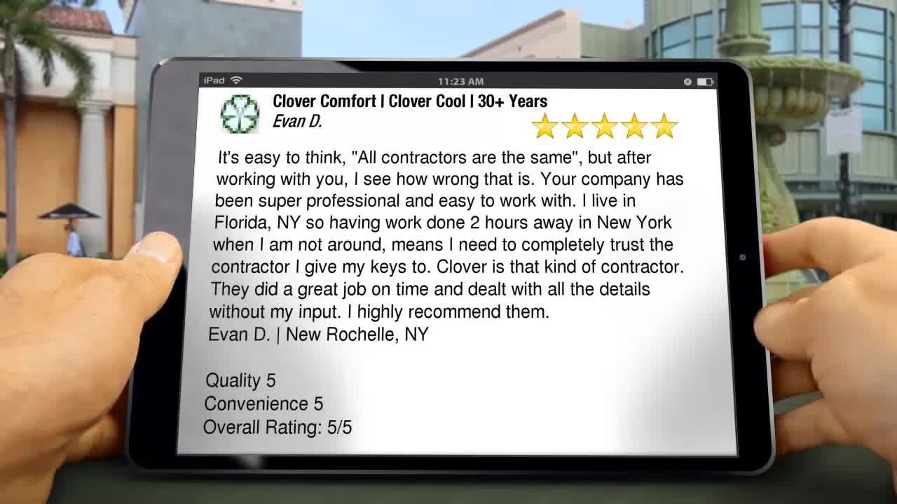 Clover Comfort NY Review HVAC Contractors Westchester NY 914 631 6744