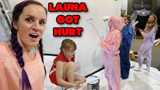 Painting New Studio & Launa Gets HURT (Behind the Scenes)