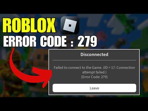 How To Fix Roblox Error Code 279 In WindowS - YouTube