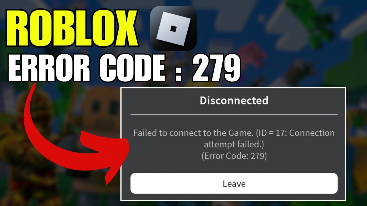 How To Fix Roblox Error Code 279 In WindowS - YouTube