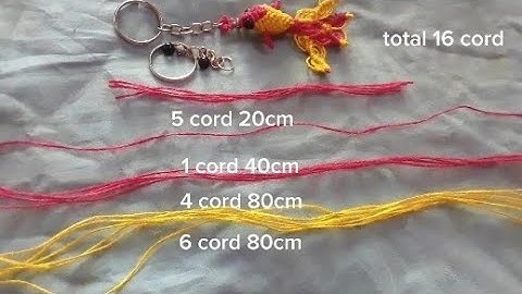 Handmade macrame keychain tutorial.3D koi fish pattern.so cute and pretty macrame animal key ring.