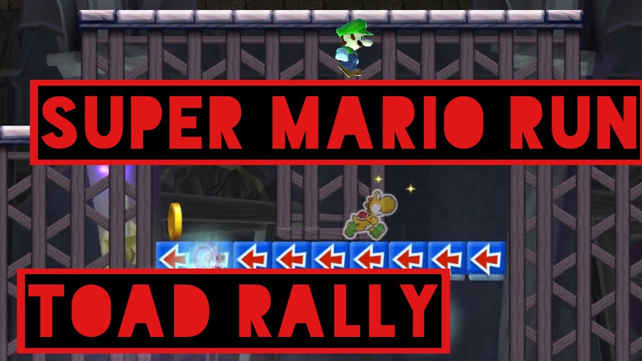 Super Mario run toad rally - Luigi vs yellow Yoshi - gameplay - YouTube