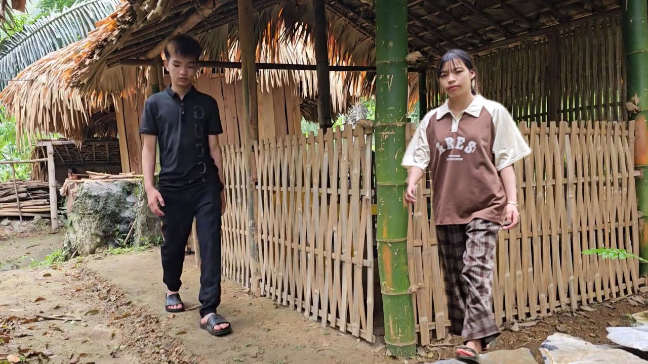 Homeless boy and poor girl pick berries to sell to buy chicken feed- Homeless Boy