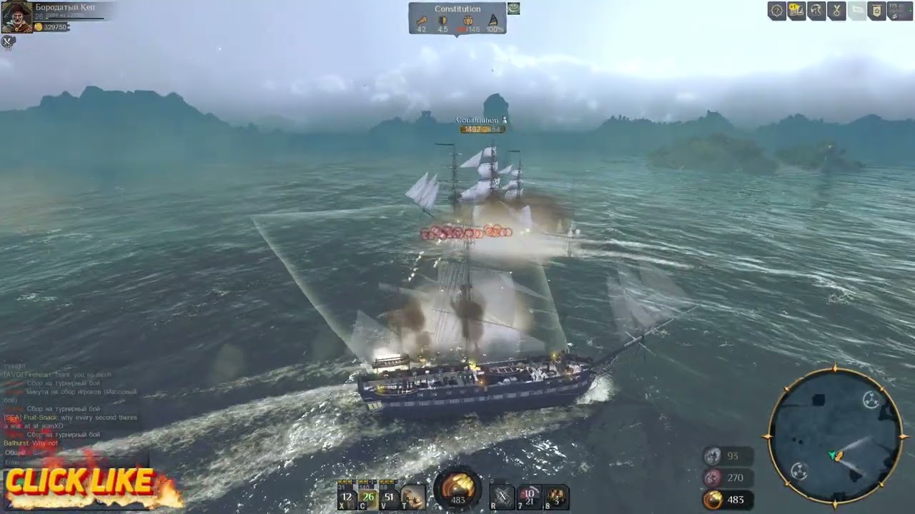 World of Sea Battle ДВА НЮБА 1 НА 1 TWO NUBS 1 ON 1