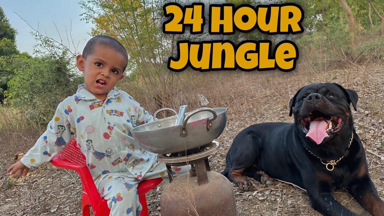 24 Hour in Jungle Challenge Gone Wrong 😱 widh Viuuuh nd Dog - YouTube