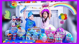 Unboxing Giant Toy Box From Zuru - Rainbocorns -Smashers Dino And Much More