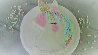 لو أول مرة تعملي كيكة عيد ميلاد شوفي الڤيديو!كيكة اليونيكورن? ?سهلة ومناسبة للمبتدئين|Unicron Cake