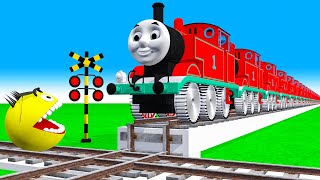 【踏切アニメ】あぶない電車| TRAIN Thomas Crossing| Fumikiri 3D Railroad Crossing Animation #1