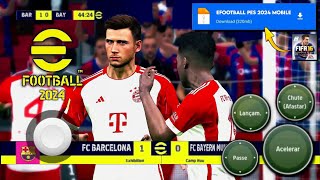 eFOOTBALL 2024 MOBILE OFFLINE WITH HD GRAPHICS PS5, NEW TRANSFER, KITS 23/24 and FIFA 16 THEME