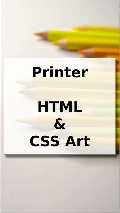Printer | HTML & CSS Art - YouTube