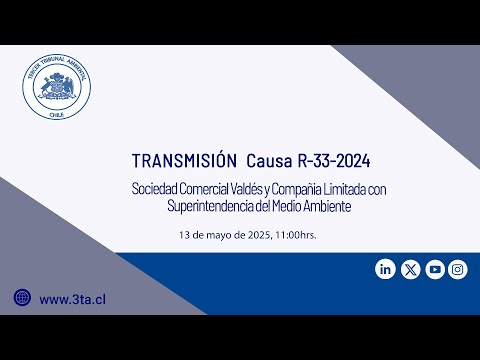 Transmisión audiencia causa R-33-2024 Sociedad Comercial Valdés y Compañia Limitada con SMA