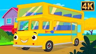 Wheels on the Double Decker Bus | Fun Kids Song &amp; Nursery Rhymes