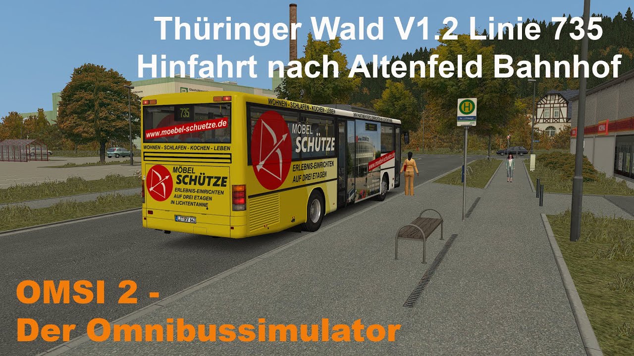Omsi 2 Thüringer Wald V1.2 Linie 735 Hinfahrt nach Altenfeld Bahnhof S315UL FL