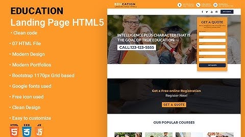 Education Course Landing Page Template | Olanding.com