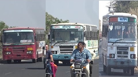 Back to Back three GSRTC buses on Rajkot-Bhavnagar road highway
