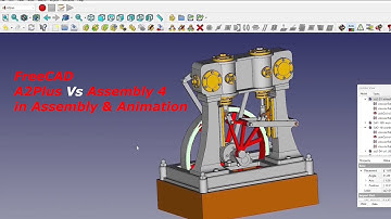 FreeCAD A2Plus Basics - A2Plus Vs Assembly4 in Steam Engine Assembly & Animation