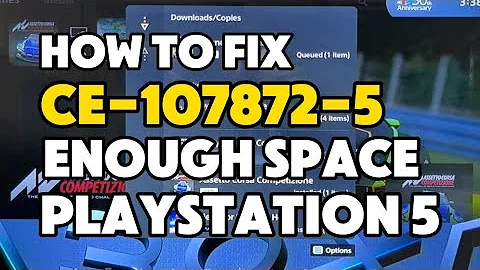 How To Fix PS5 Error CE-107872-5 There is not enough Free space on the console storage