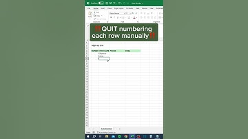 Auto Number in Excel‼️ #excel