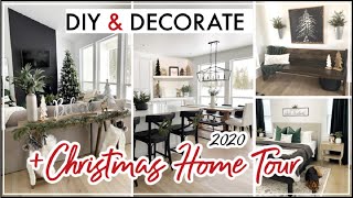 *NEW House Christmas Decorate With Me + Christmas Home Tour 2020 \/ Modern Christmas Decor