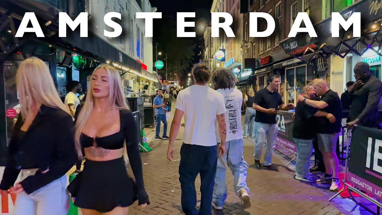 [4K] AMSTERDAM, NETHERLANDS | After Midnight Walking Tour | Night Vibe The Best PARTY Spots & Bars🇳🇱