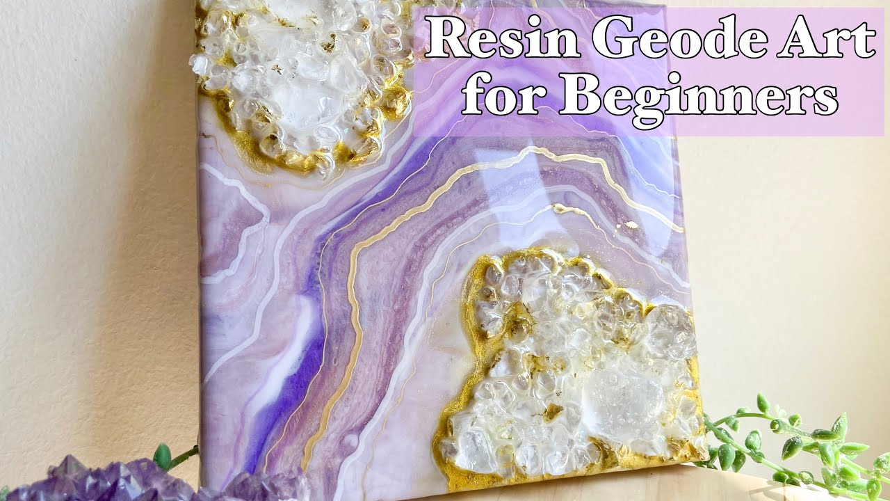 How to Make Resin Geode Art for Beginners (on Canvas) YouTube
