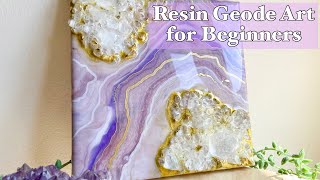 How to Make Resin Geode Art for Beginners (on Canvas)