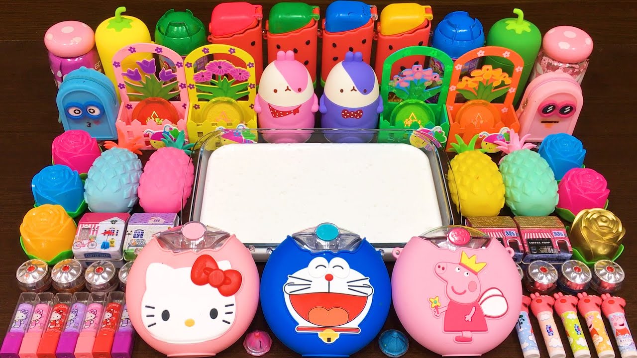 Mixing Random Things into GLOSSY Slime ! Satisfying Slime Videos 