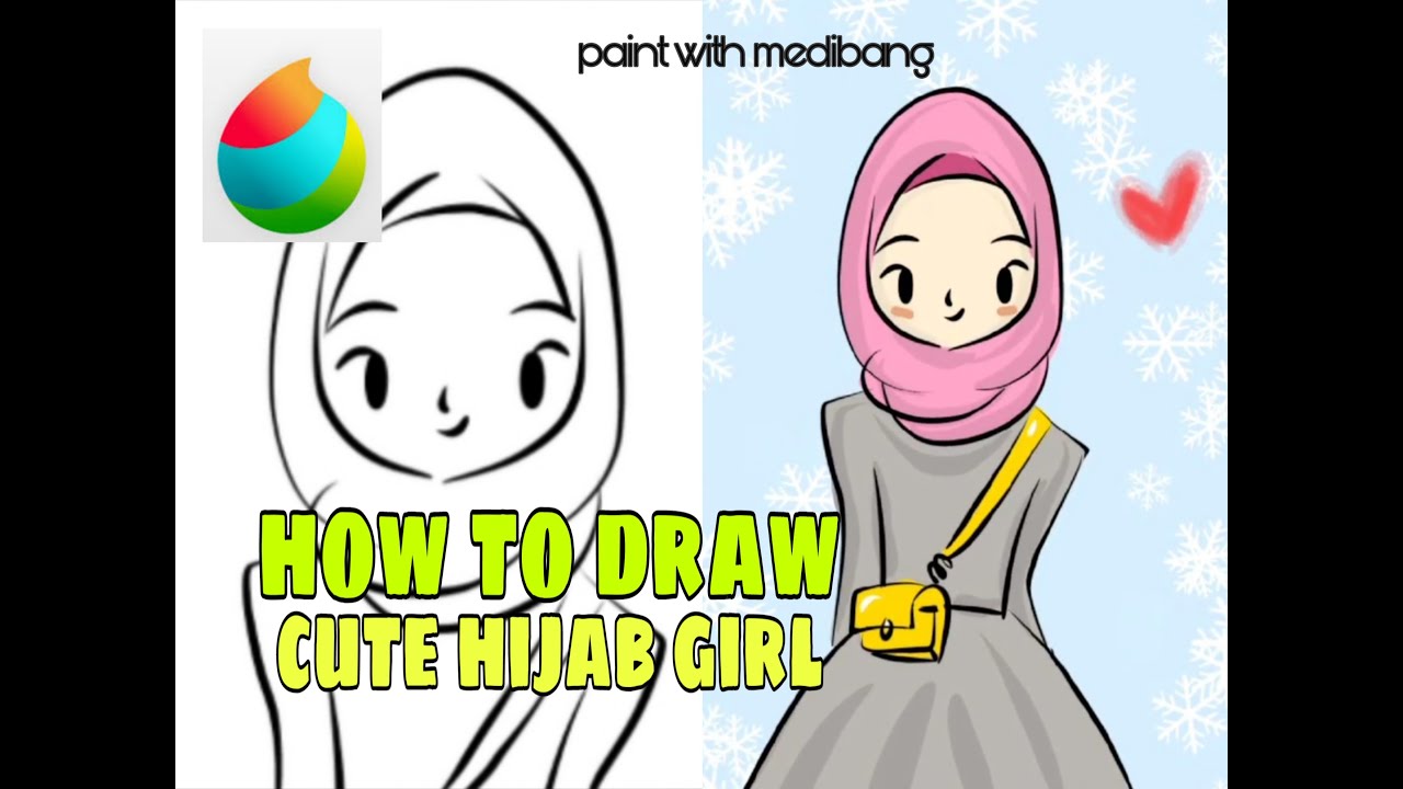Membuat Kartun Hijab Lucu di Medibang Paint Android | Tutorial Medibang