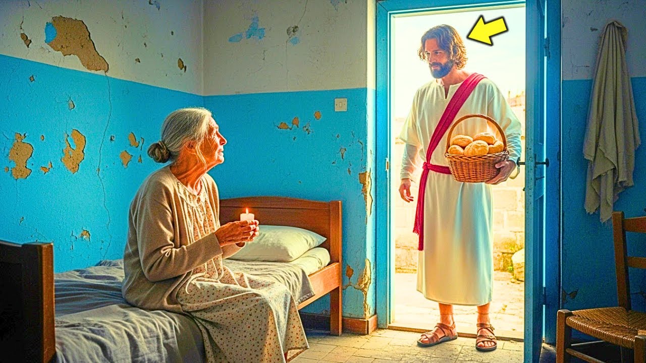 UNA ABUELA SOLA, SIN LUZ NI COMIDA, ESCUCHÓ UN GOLPE EN LA PUERTA... ERA JESÚS CON PAN CALIENTE.