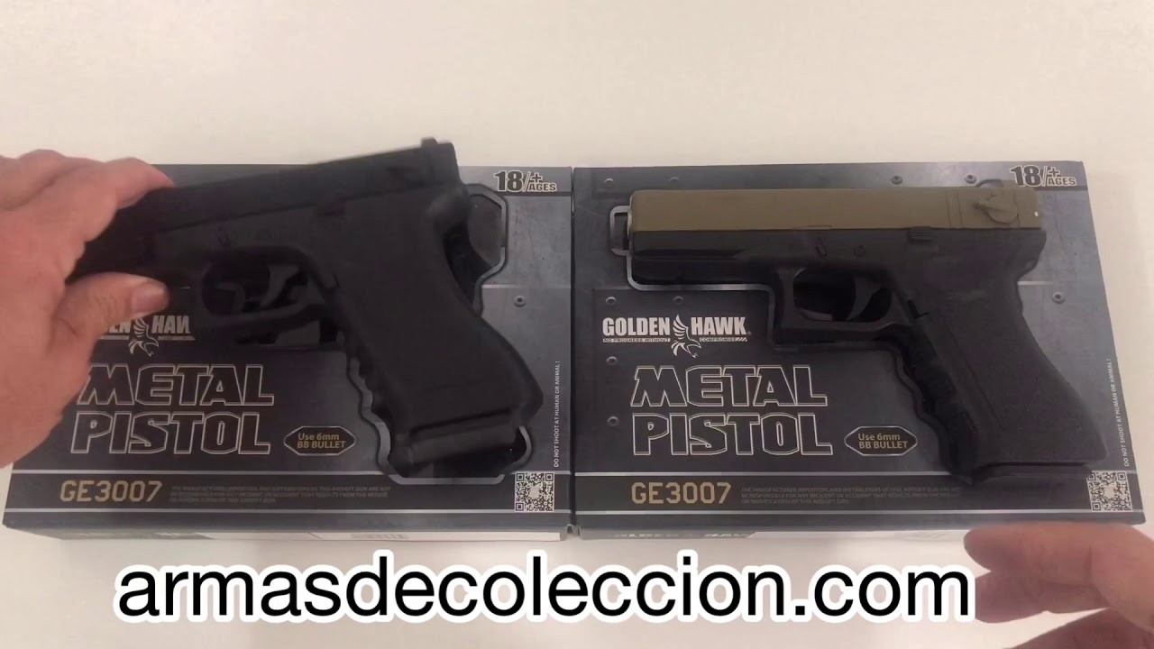 PISTOLA DE AIRSOFT GOLDEN EAGLE 3016 DE MUELLE