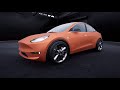  3d render tesla model y  matte orange by tron auto lab