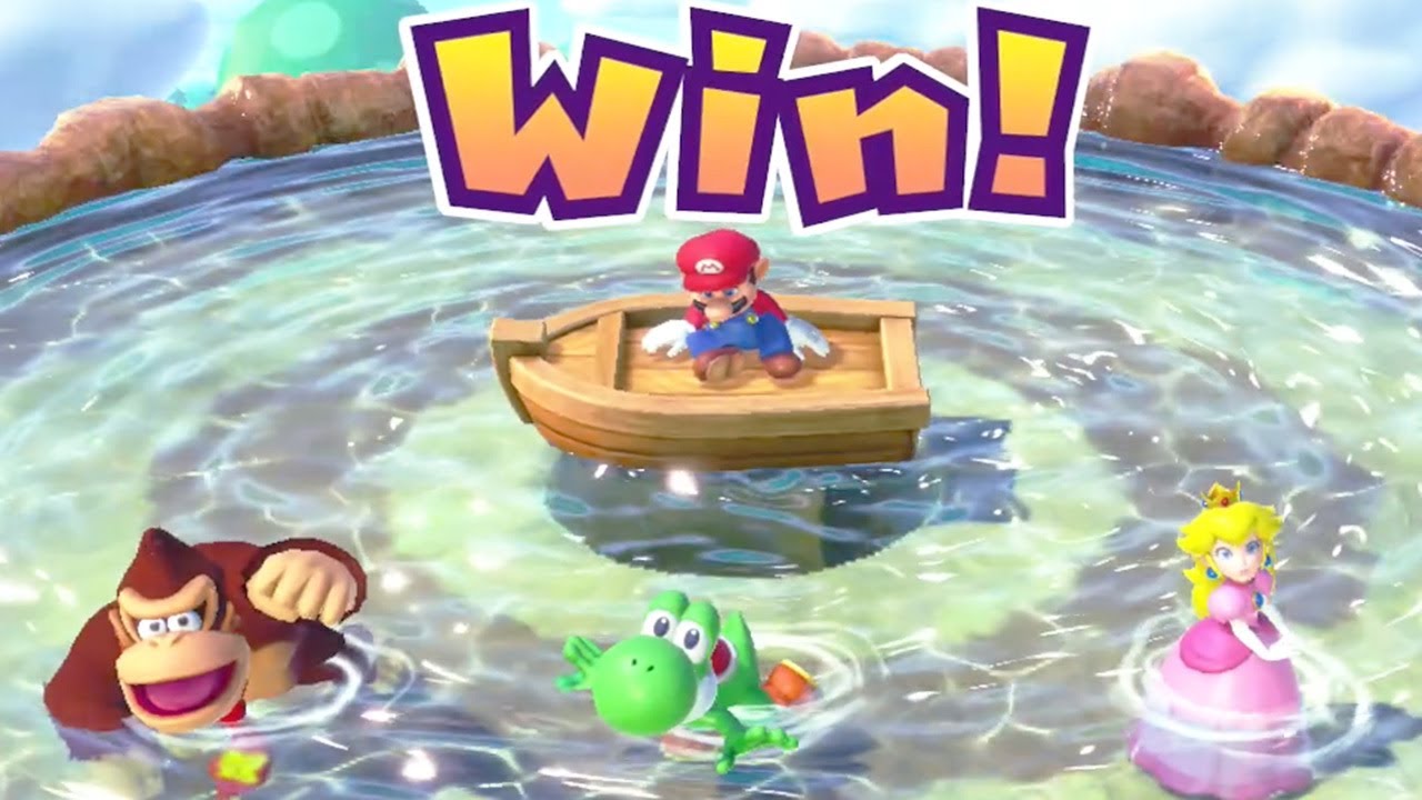 Mario Party Superstars All Minigames - Bowser - Mario Vs Peach DK Yoshi (Master Cpu)