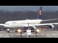 Dash 8 vs. Airbus A340-600 - Get OUT of my WAY - Lufthansa Airbus A340-600 Departure