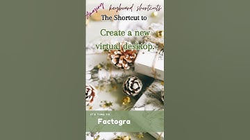 Windows Keyboard Shortcuts to create new virtual desktop ..@Factogram1507 #trending #shorts