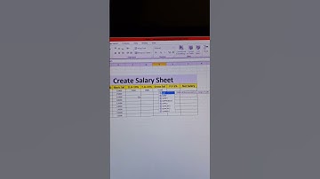 Create salary sheet in excel #forbeginners #exceltips #msoffice #forbeginners #computer #follow