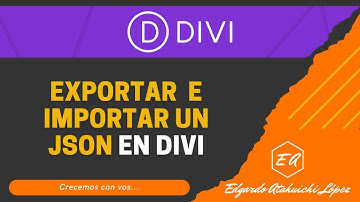 ✅ Importar y exportar un Json en Divi