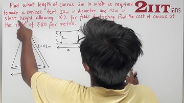 MENSURATION Exercise 17.2 Q14 Class X ICSE | Find what length of canvas 2 m in width is required