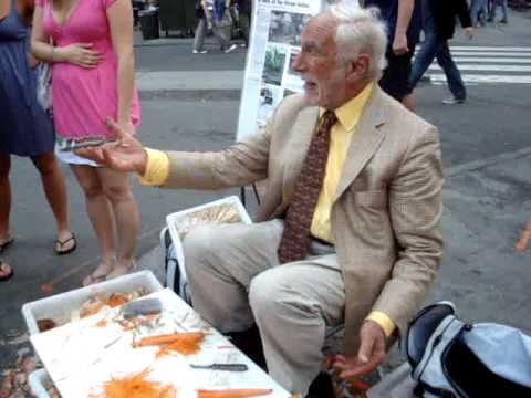 Joseph Ades, aka "Peeler Man" in Union Square, NYC