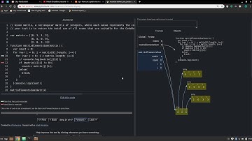 Solution of MatrixElementsSum, the logical question by CodeSignal